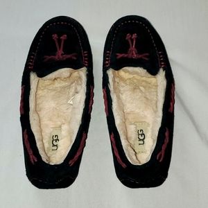 UGG Australia Brett black suede moccasin slipper